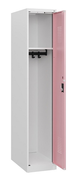 C+P Spind Evolo PLUS, 1 Abteil, 1530x300x500mm, 9016/3015, Zylinderschloss, 0490005-10 S10045