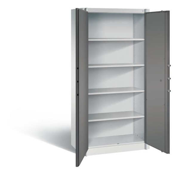 C+P Feuerschutzschrank Certos, H1950xB930xT500mm, Farbe: Lichtgrau / Vulkangrau, Klinkengriff, 5 OH, 1170-00 S10109