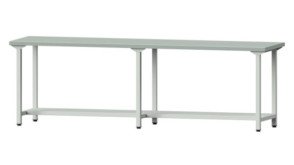 ANKE Werkbänke Arbeitstisch, Modell 91, 2800 x 700 x 890 mm, RAL 7035, ZBP 40 mm, 400.461