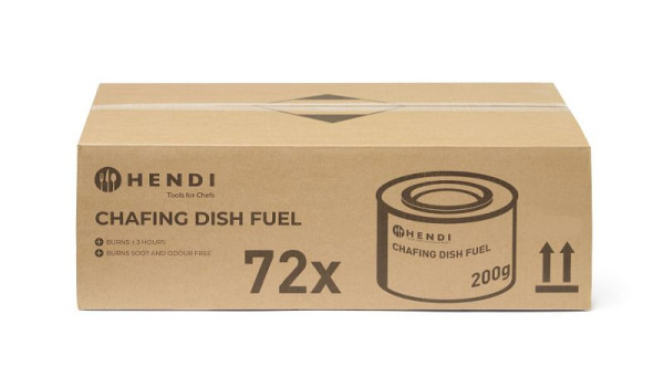 Hendi Chafing Dish Brennpaste (NL/DE/FR/EN), VE: 72 Stück, 194355
