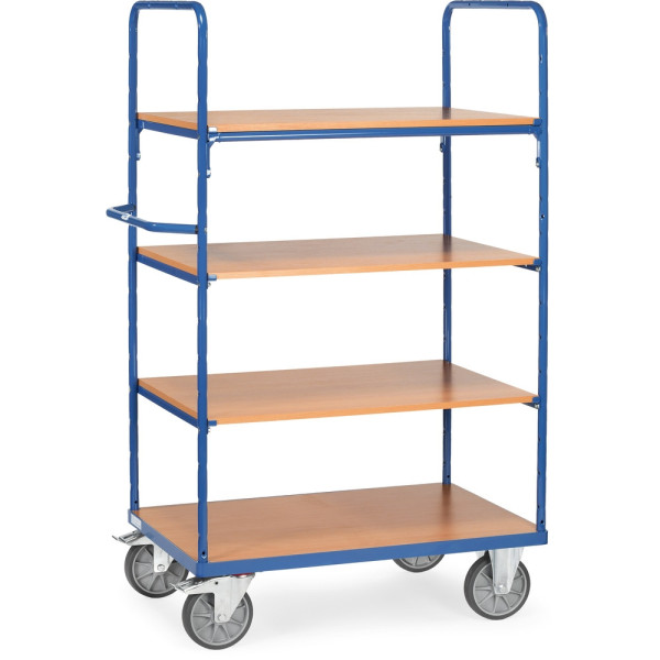 Fetra Etagenwagen, Ladefläche 1.000 x 700 mm, Etagenhöhen: 269, 669, 1069, 1469 mm, Stirnwände offen, Tragkraft pro Einlegeboden 90 kg, 8302
