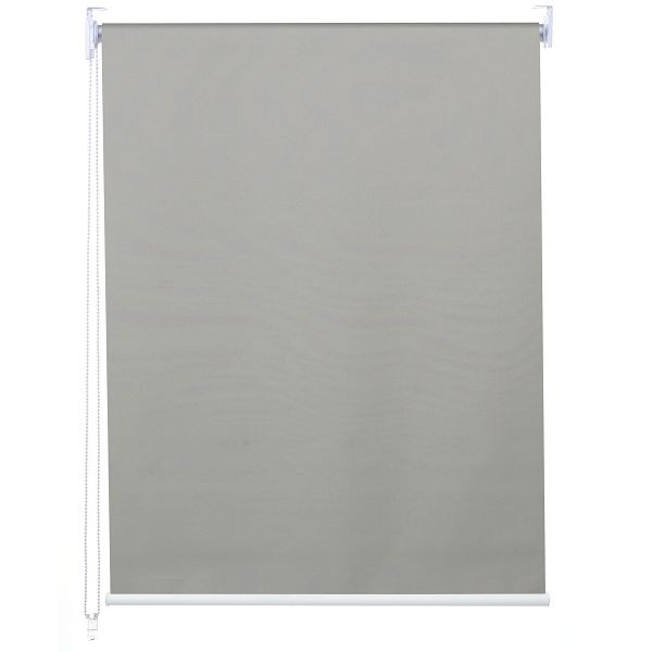Mendler Rollo HWC-D52, Fensterrollo Seitenzugrollo Jalousie, 120x160cm Sonnenschutz Verdunkelung blickdicht, grau, 63371