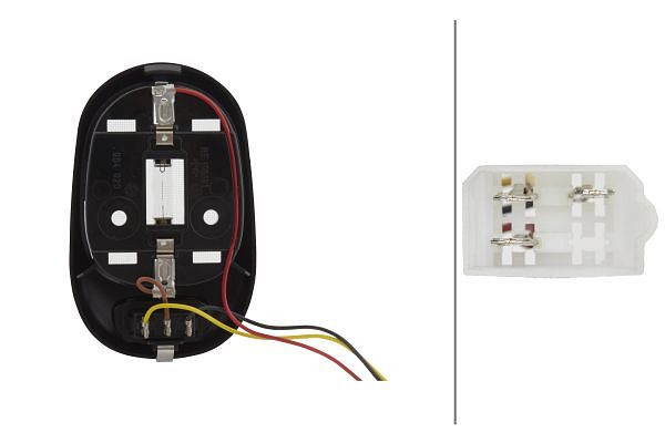 HELLA Innenraumleuchte, Halogen, 12V, 10W, 10W, K (10W), Einbau, Lichtscheibenfarbe: glasklar, Innenraum, verstellbar, schwarz, 2JA 964 916-011