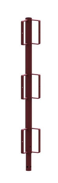 Schake Eckgeländerpfosten aus Stahlrohr mit 6 Bügeln, 11278G