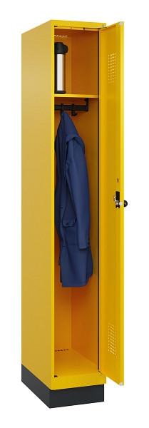 C+P Spind Evolo PLUS, mit Sockel, 1 Abteil, 1950x300x500mm, 1023/1023, Verschluss Drehriegel, Ablageböden 1, 049020-10 S10022