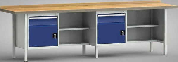 KLW Standard-Werkbank - 3000 x 700 x 845 mm L x T x H, WP388N-3000M45-E1680