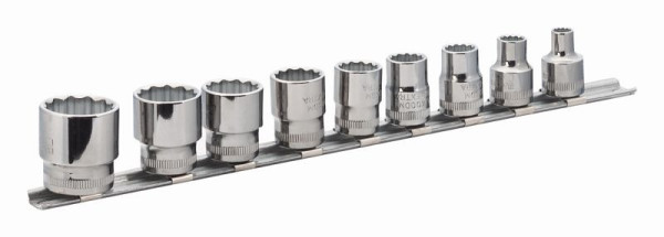Bahco 3/8" Steckschlüssel-Satz auf Klemmleiste, 7409MB, 7314150220236