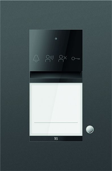TCS Türkontrollsystem PES PRO Audio Außenstation 1T 1 Spalte UP RAL7016 anthrazitgrau, ASU600101-0017