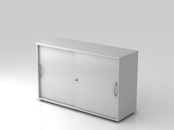 Hammerbacher Schiebetürschrank 2OH 120cm Bogengriff Grau/Grau, 120x40x74,8 cm (BxTxH), V1752S/5/5/BM