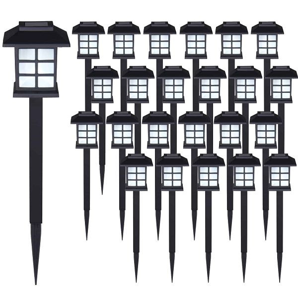 monzana LED Solarleuchten, VE: 24er-Set Schwarz, 992825, 4250525355796
