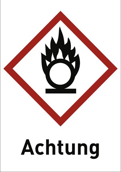 Moedel Oxidierend (GHS 03) Achtung, Folie, 37x52 mm, VE: 6 Stück/Bogen, 56368