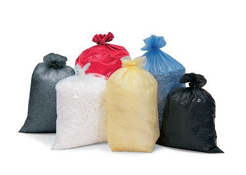 DENIOS Abfallsack aus Polyethylen (PE), 150 Liter, 50 µ, VE: 200 Stück, transparent, 262555