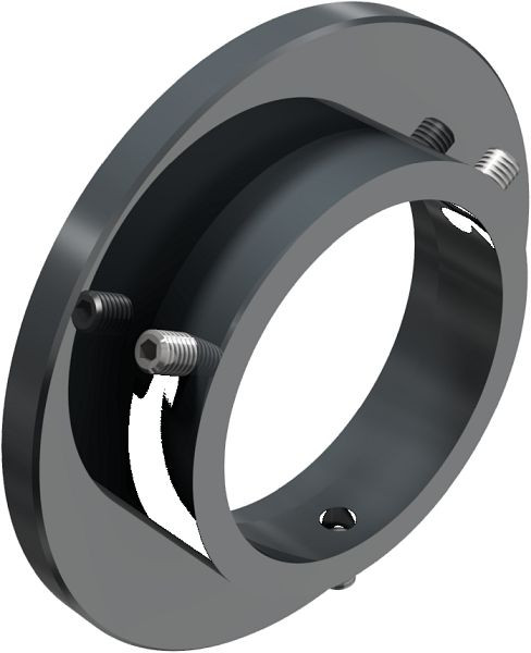 Schake Bodenrosette für 76mm Pfosten für Modell 478 mit 3 Befestigungsschrauben M8 (auf 120°) beschichtet RAL 7016, 478RB