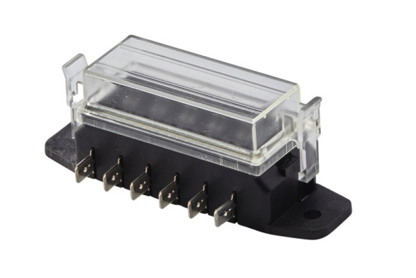 HELLA Sicherungsdose, 6-polig, Stecker: Flachstecker, Stecker: 12 x side (6,3x0,8), 8JD 005 993-102