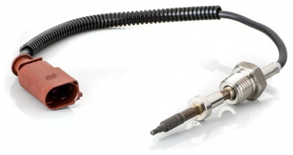 HELLA Sensor, Abgastemperatur, 2-polig, geschraubt, Kabel: 270mm, 6PT 014 494-721