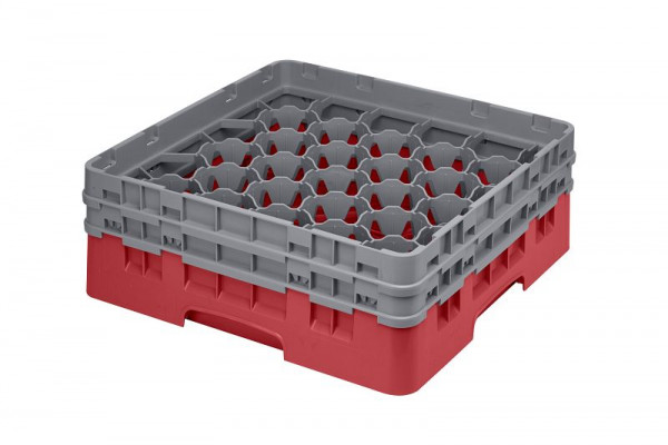 Cambro Spülkorb mit 30 Fächern Camrack® 13,3 cm maximale Höhe, Farbe: Rot, 30S434163
