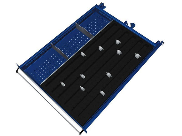 KLW Einteilungsmaterialsatz für Schubladen Fachhöhe 50 mm in SEB - Schrank, Schrankgröße 572 x 750 mm B x T, B07, SEB-B07-032