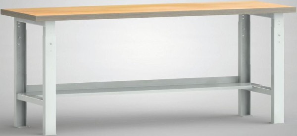 KLW Standard-Werkbank, 2000 x 700 mm, Höhenverstellung, mit Buchen-Multiplexplatte, WS513V-2000M40-X1582