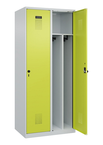 C+P Spind Evolo PLUS, 2 Abteile, 1850x800x500mm, 7035/0024, Verschluss Drehriegel, 049000-22F S10015
