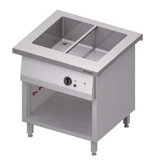 Stalgast Bain-Marie-Station "Free Flow" mit einem Becken 3x GN1/1, 1132x735x880 mm Edelstahlabdeckung, FF11108