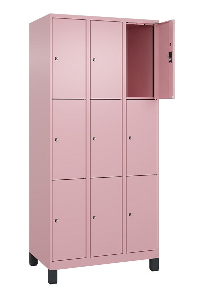 C+P Schließfachschrank Evolo PLUS, mit Füßen, 9 Fächer, 1950x900x500mm, 3015/30, 049010-303 S10024