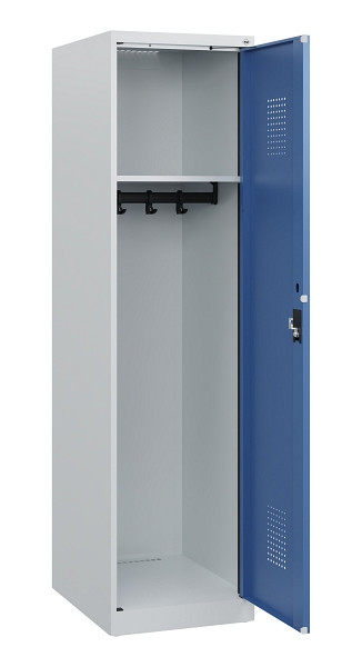 C+P Spind Evolo PLUS, 1 Abteil, 1530x400x500mm, 7035/5023, Zylinderschloss, 0490005-12 S10033
