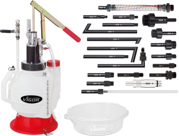 VIGOR Öl Einfüllgerät mit Adapter Satz, Anzahl Werkzeuge: 18, V4385N