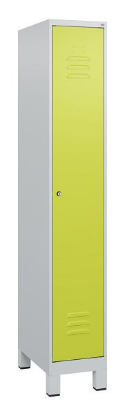 C+P Umkleidespind Classic PLUS, Füße, 1800x300x500mm, 7035/0024, Zylinderschloss, 0800107-10 S10025