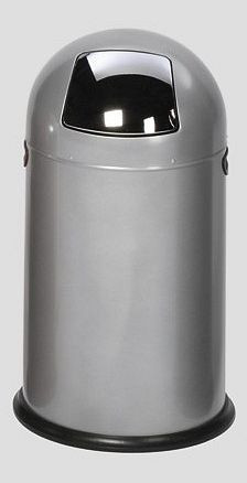 VAR Abfallsammler 40 L ohne Fußpedal, silber, 43101, 4030695431014
