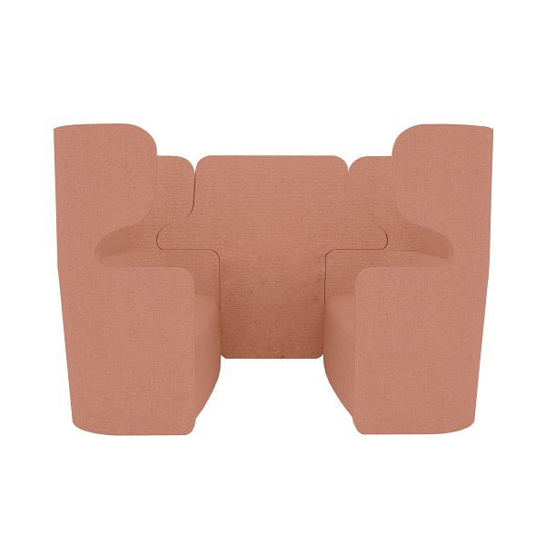 Bisley Raum in Raum Lösung Vivo, Viersitzer, Hohe Rückenlehne, NE0572 dunkelorange, VIVH4XP.NE0572