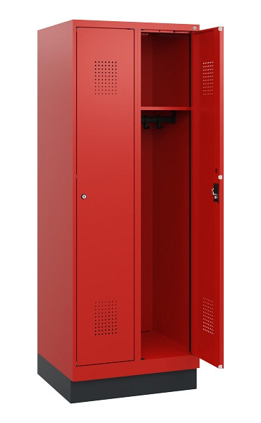 C+P Spind Evolo PLUS, Sockel, 2 Abteile, 1630x600x500mm, 3020/3020, Zylinderschloss, 0490205-20 S10052