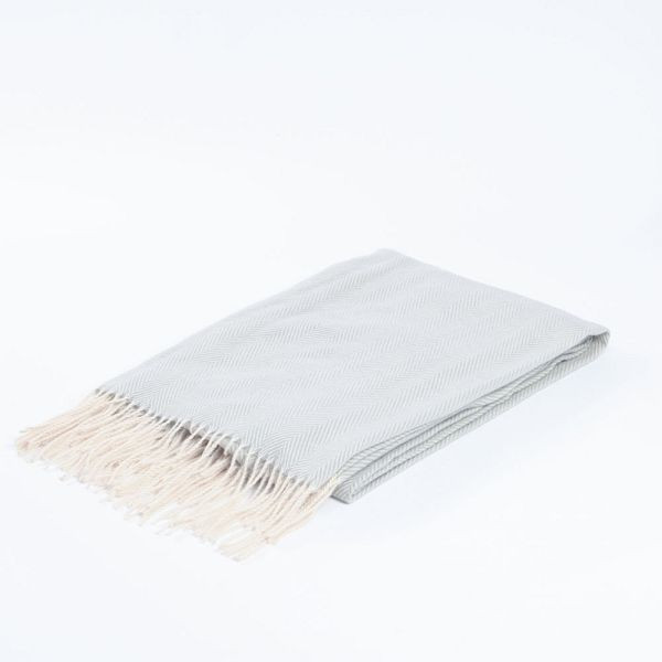 HOME DELUXE Wolldecke MILA Grau, 140 x 200 cm, 60789