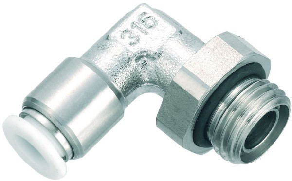 Prevost drehbares Winkelstück mit zylindrischem Außengewinde - RX5, AG BSPP= G 1/8, für Schlauch mit Außen-Ø= 4 mm, RX5 418