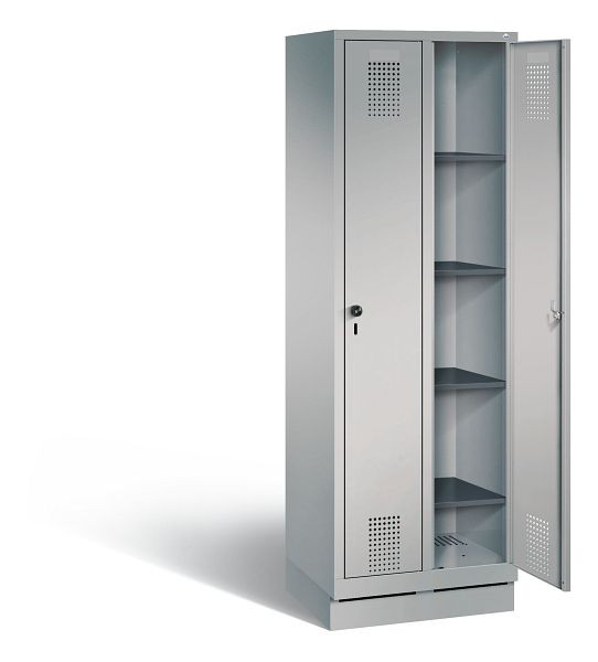 C+P Wäsche-Spind Evolo, H1800xB610xT500mm, Farbe: Weißaluminium, 48020-20B S10034