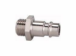 Riegler Nippel für Kupplungen NW 7,2 - NW 7,8, Messing vernickelt, Außengewinde, 107307