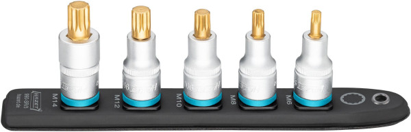 Hazet SmartRail, Vierkant hohl 12,5 mm (1/2 Zoll), Innen Vielzahn Profil XZN, Anzahl Werkzeuge: 5, 990-SR/5