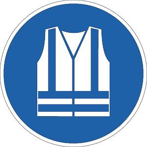 Moedel Warnweste benutzen ISO 7010, Kunststoff, Ø 200 mm, 51824