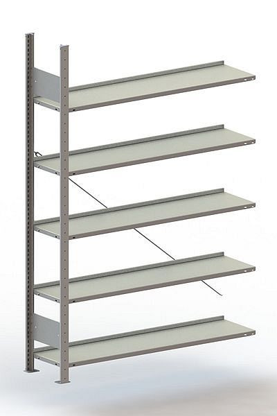 Meta S3 Büro Steckregal Compact AR 1850x1250x300 mm, verzinkt, Bodenanzahl: 5, 200178001