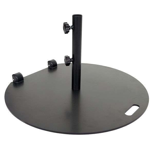 Mendler Sonnenschirmständer HWC-A33, Schirmständer Sonnenschirmfuß Sonnenschirmhalter, rollbar, Metall, 22kg Ø 69cm, schwarz, 59337