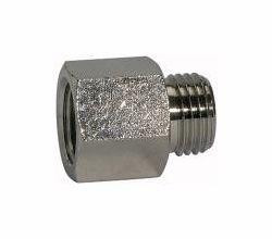 Riegler Verlängerungsstücke, kurz, zylindrisch - Messing vernickelt, 111502