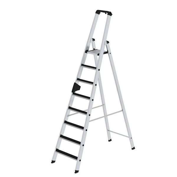 Munk Günzburger Steigtechnik Stufen-Stehleiter einseitig begehbar mit clip-step 8 Stufen, 041508