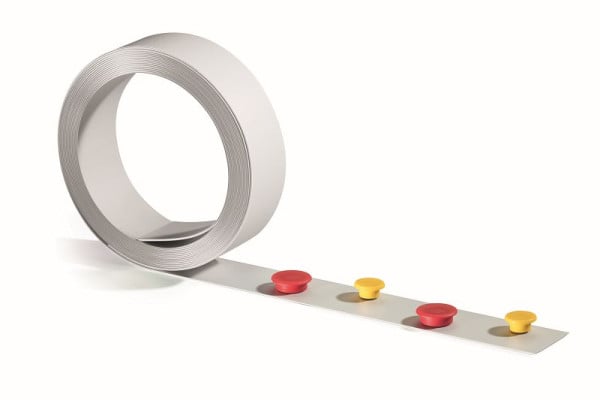 DURABLE selbstklebendes Metallband für Magnete, 5 m, weiß, 471502