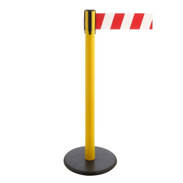 Stein HGS Personenleitsystem -P-Line Premium-, gelb, rot/weiß diagonal (schraffiert), mit Gurtendstück (Standard), Gurtlänge: 2,3 m, 34244e-1302