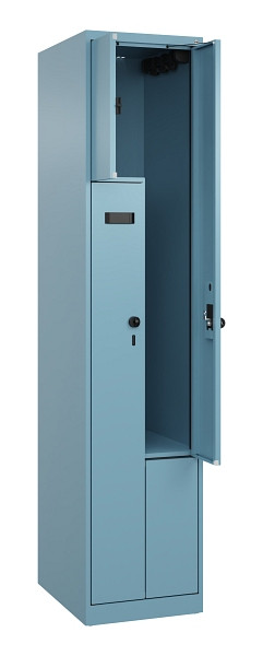 C+P Z-Spind Evolo PLUS, 2 Fächer, 1850x400x500mm, 0010/0010, Drehriegel, 049003-122 S10015