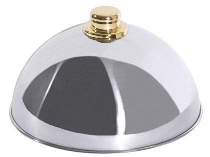 Contacto Tellerglocke 25 cm mit goldfarbenen Griffknopf, 6450/250