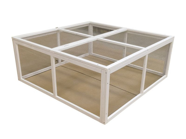 Metra Hasen Kaninchen Freigehege "weiß" 120 x 120 x 48,5 cm, 10953