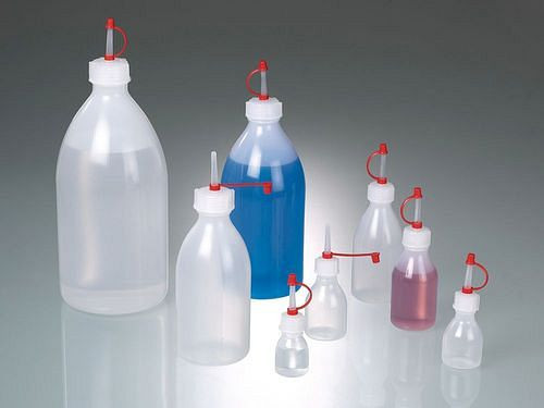 DENIOS Tropfflasche aus LDPE, mit Verschlusskappe, 500 ml, VE: 60 Stück, 309724