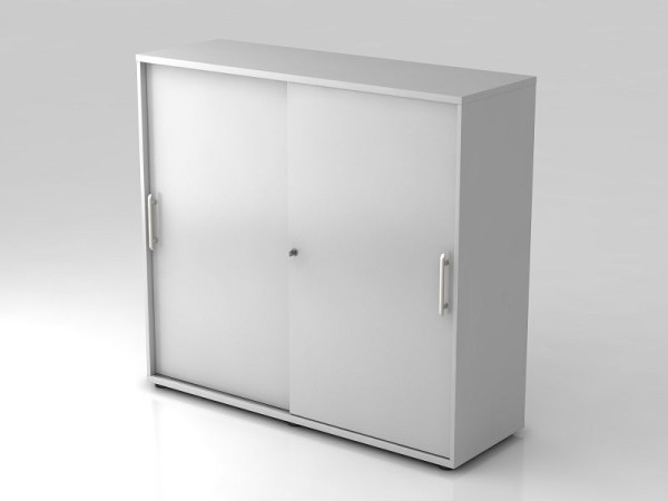 Hammerbacher Schiebetürschrank 3OH 120cm Relinggriff Grau/Grau, 120x40x110 cm (BxTxH), V1753S/5/5/RE
