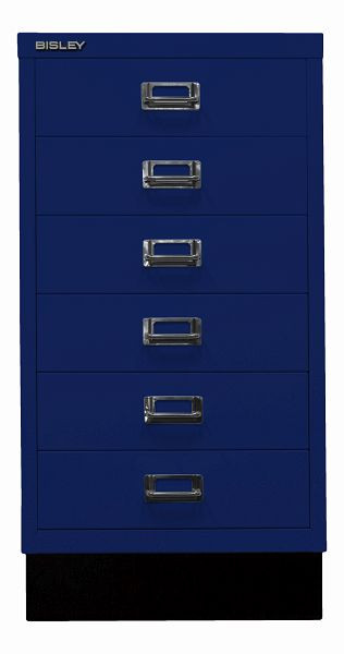 Bisley MultiDrawer, 29er Serie mit Sockel, DIN A3, 6 Schubladen, oxfordblau, L29A36S639