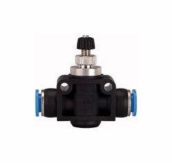 Riegler Drosselrückschlagventil mit Steckanschluss, gerade Form, 109972